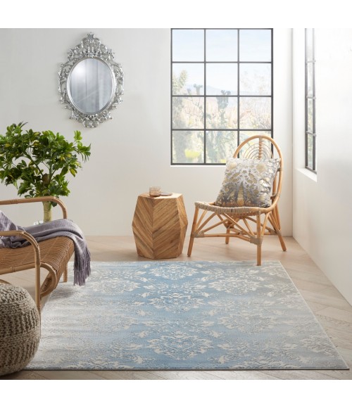 Nourison Elation Area Rug ETN03-Ivory Blue