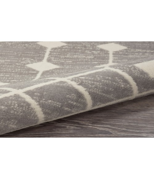 Nourison Grafix Grey GRF37 2 ft. X 6 ft. Rectangle Rug