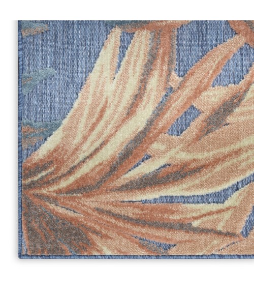 Nourison Aloha Blue Rose ALH43 7 ft. 10 in. X 10 ft. 6 in. Rect. Rug