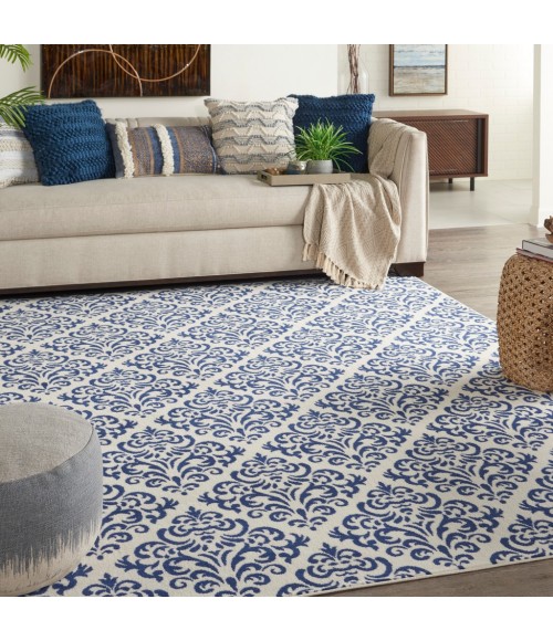 Nourison Grafix Area Rug GRF06-White Blue