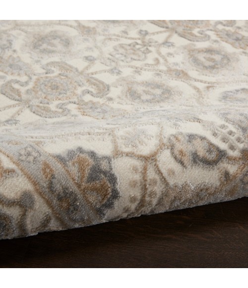 Nourison GRAND VILLA Area Rug Kathy Ireland Grand Villa Area Rug KI83-Lt Grey
