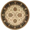 Nourison Home Living Treasures LI04 Ivory/Black 5 ft. 10 in. Round Area Rug