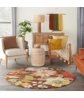 Nourison FANTASY Area Rug Nourison Fantasy Round Area Rug FA18-Chocolate