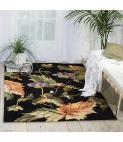 Nourison Tropics - Ts05 Black Area Rug 7 ft. 6 X 9 ft. 6 Rectangle