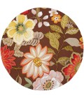 Nourison FANTASY Area Rug Nourison Fantasy Round Area Rug FA18-Chocolate