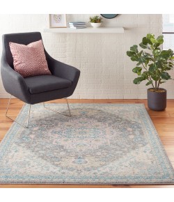 Nourison Tranquil(Traql) - Tra07 Light Grey Multicolr Area Rug 6 ft. X 9 ft. Rectangle