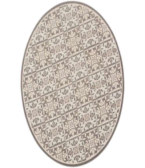 Nourison Aloha Ivory Grey ALH34 7’10” Round Rug