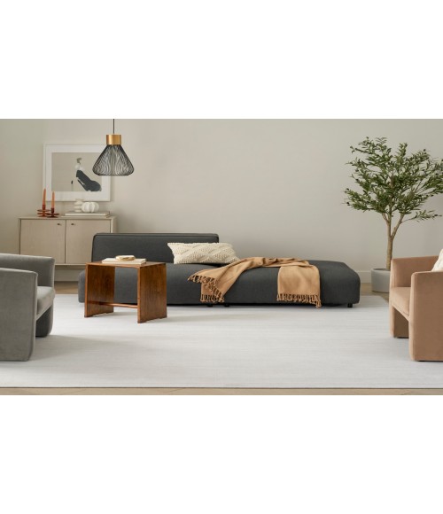 Nourison Washable Essentials Ivory Grey WAE01 7 ft. 10 in. X 9 ft. 10 in. Rectangle Rug