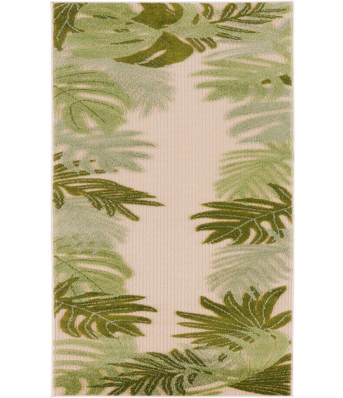 Nourison Aloha Ivory Green ALH40 2 ft. X 6 ft. Rectangle Rug