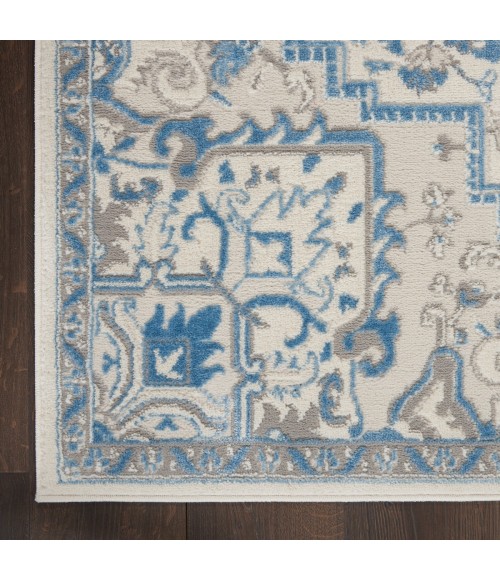 Elation Area Rug Nourison Elation Area Rug ETN10 Ivory Blue 7'10" x 9'10"