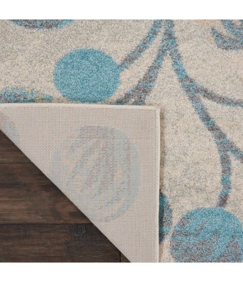 Nourison TRANQUIL Area Rug Nourison Tranquil Area Rug TRA03-Ivory/Turquoise