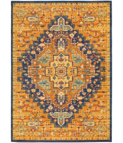 Nourison Allur - Alr04 Orange Multicolor Area Rug 4 ft. X 6 ft. Rectangle