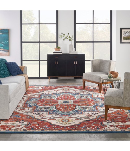 Nourison Parisa Area Rug PSA01 Brick/Ivory 12' x 15'