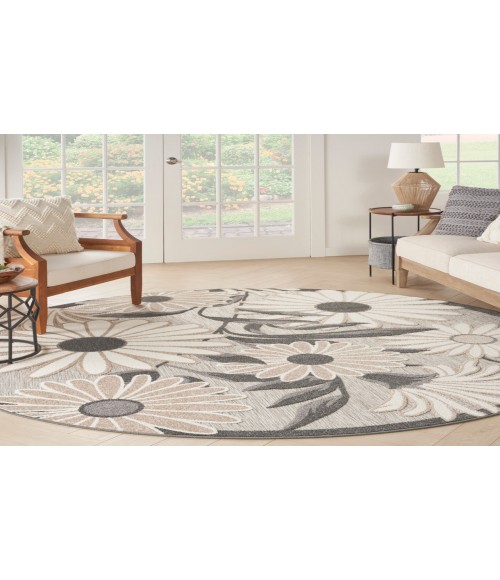Nourison Aloha Beige ALH33 5 ft. 3 in. Round Rug