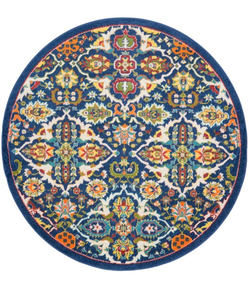 Nourison Allur Area Rug ALR03 Navy Multicolor
