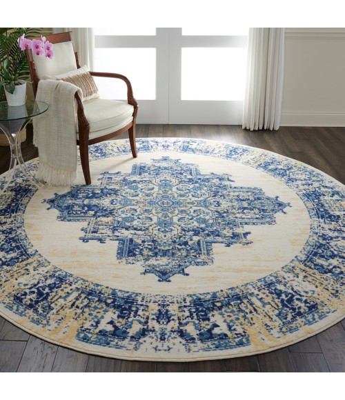 Nourison Grafix Round Area Rug GRF14-White