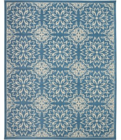 Nourison Jubilant - Jub06 Ivory Blue Area Rug 7 ft. 10 X 9 ft. 10 Rectangle
