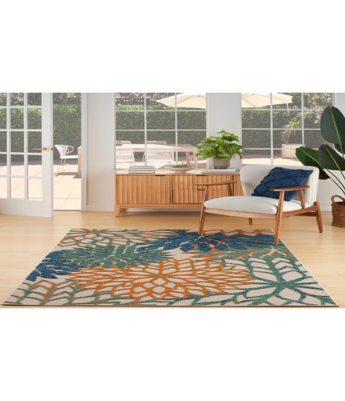 Nourison Aloha Blue Green ALH05 3 ft. 6 in. X 5 ft. 6 in. Rectangle Rug