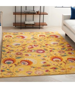 Nourison Allur - Alr08 Yellow Multicolor Area Rug 5 ft. 3 X 7 ft. 3 Rectangle