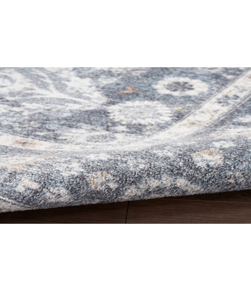 Nourison Astra Machine Washable Dark Blue ASW16 5 ft. 3 in. X 7 ft. Rectangle Rug