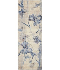 Nourison Somerset - St18 Ivory Blue Area Rug 2 ft. X 5 ft. 9 Rectangle