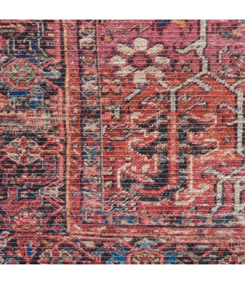 Nicole Curtis Machine Washable Series 1 Area Rug Nicole Curtis Machine Washable Series 1 Area Rug SR102 Red 2' x 4'