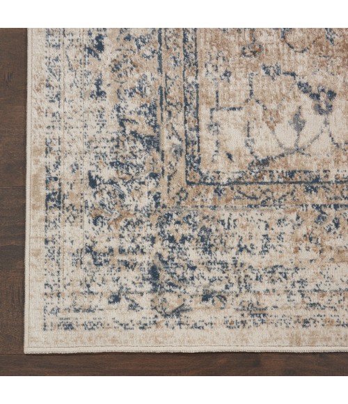 kathy ireland Home Malta Area Rug MAI11-Ivory/Blue