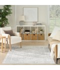 Nourison Astra Machine Washable Light Grey ASW11 4 ft. X 6 ft. Rect. Rug
