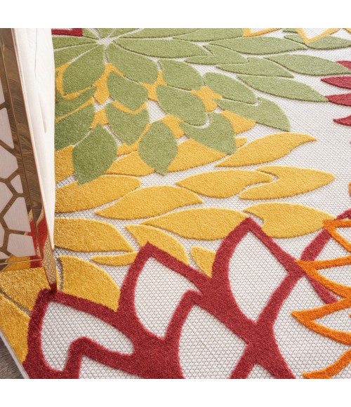 Nourison ALOHA Area Rug Nourison Aloha Area Rug ALH05-Red Multi Colored