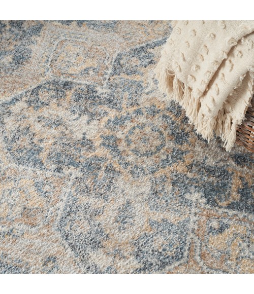 Nourison Astra Machine Washable Area Rug ASW12 Grey/Blue