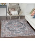 Nicole Curtis Machine Washable Series 1 Area Rug SR101 Blue 5' x 7'