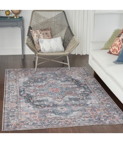 Nourison Nicolecurtis Series1 - Sr101 Light Blue Multicolr Area Rug 5 ft. 3 in. X 7 ft. 3 in. Rectangle