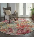Nourison Celestial Round Area Rug CES13-Pink/Multicolor