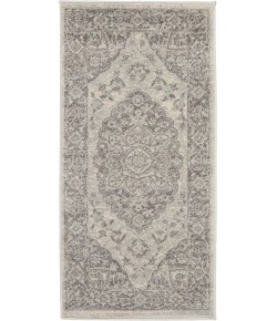 Nourison Tranquil(Traql) - Tra05 Ivory Grey Area Rug 2 ft. X 4 ft. Rectangle