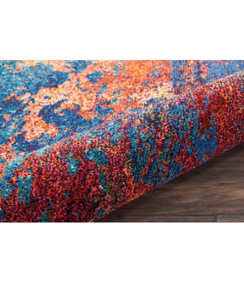Nourison CELESTIAL Area Rug Nourison Celestial Round Area Rug CES08-Atlantic