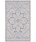 Nicole Curtis Machine Washable Series 1 Ivory Blue SR110 2 ft. X 3 ft. 9 in. Rectangle Rug