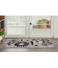 Nourison Aloha Black White ALH33 2 ft. 8 in. X 4 ft. Rectangle Rug