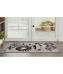 Nourison Aloha Black White ALH33 2 ft. 8 in. X 4 ft. Rectangle Rug