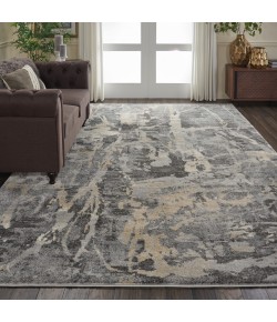 Nourison Fusion - Fss10 Grey Area Rug 9 ft. 6 X 13 ft. Rectangle