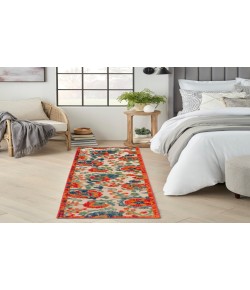 Nourison Aloha Red Multicolor ALH17 2 ft. 3 in. X 8 ft. Rectangle Rug