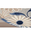 Nourison Aloha Blue Grey ALH33 5 ft. 3 in. Round Rug