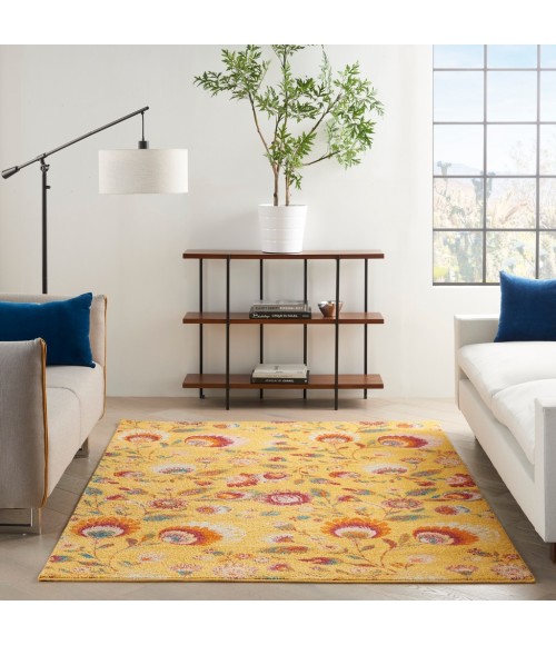 Nourison Allur Area Rug ALR08-Yellow Multicolor
