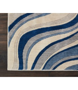Nourison Somerset - St81 Ivory Blue Area Rug 2 ft. 6 X 4 ft. Rectangle