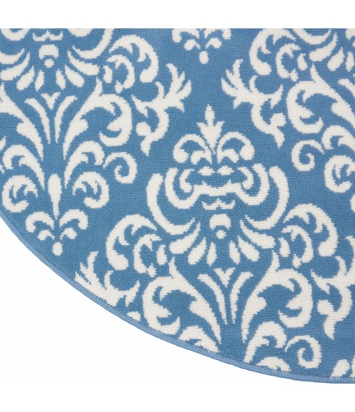Nourison Grafix Round Area Rug GRF06-Blue