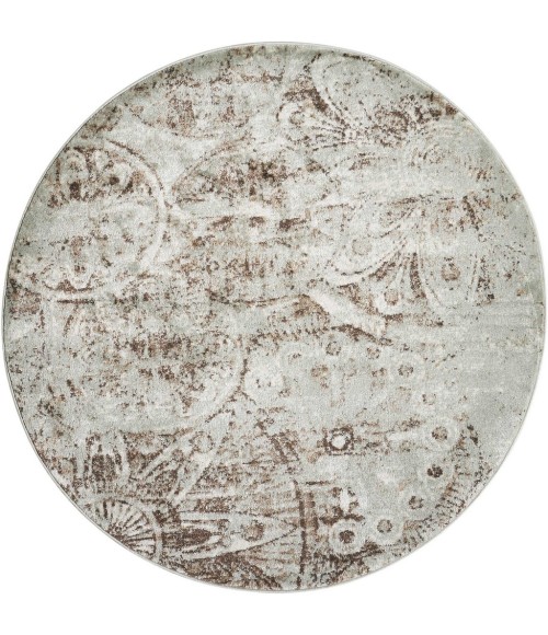 Nourison Euphoria Round Area Rug EUP03-Grey