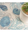 Waverly Sun N' Shade Area Rug SND92 Ivory Blue