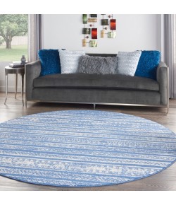 Nourison Whimsicle - Whs16 Light Blue Ivory Area Rug 8 ft. X Round