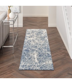 Nourison Splendid Navy Ivory SLD02 2 ft. 2 in. X 7 ft. 6 in. Rect. Rug