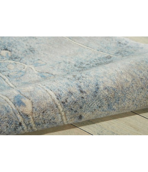 Nourison Somerset Round Area Rug ST74-Silver/Blue