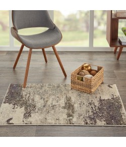 Nourison Celestial - Ces02 Ivory Grey Area Rug 2 ft. 2 X 3 ft. 9 Rectangle